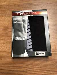 Marilyn bokserki męskie slipki majtki czarne  M soft cotton stretch