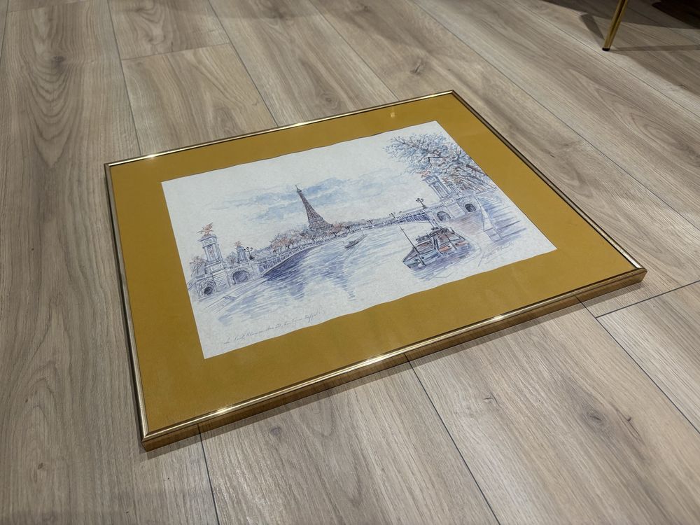 Ramka szklana z metalowa ramą 50x40 cm