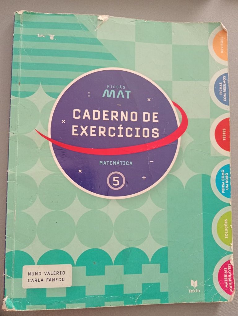 Vendo caderno exercícios de matemática 5