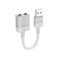 Переходник HOCO LS37 2в1 USB to 3.5mm 15см