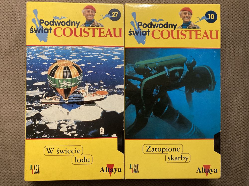 Podwodny Świat Cousteau VHS Kasety video Unikat