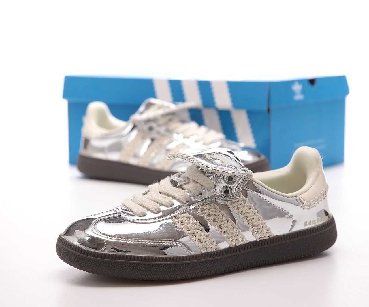 Женские кроссовки Adidas Samba Wales Bonner Silver 36-40 Новинка 2024!