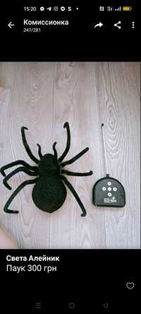 Павук на пульті чорний