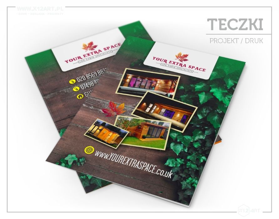 Teczki, wizytówki TWOIM LOGO Reklama firmy Drukarnia+Projekt