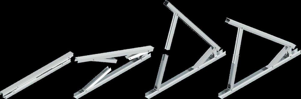 Кронштейн/кріплення (трикутник)для плоского даху для  СЕС, регул, алюм