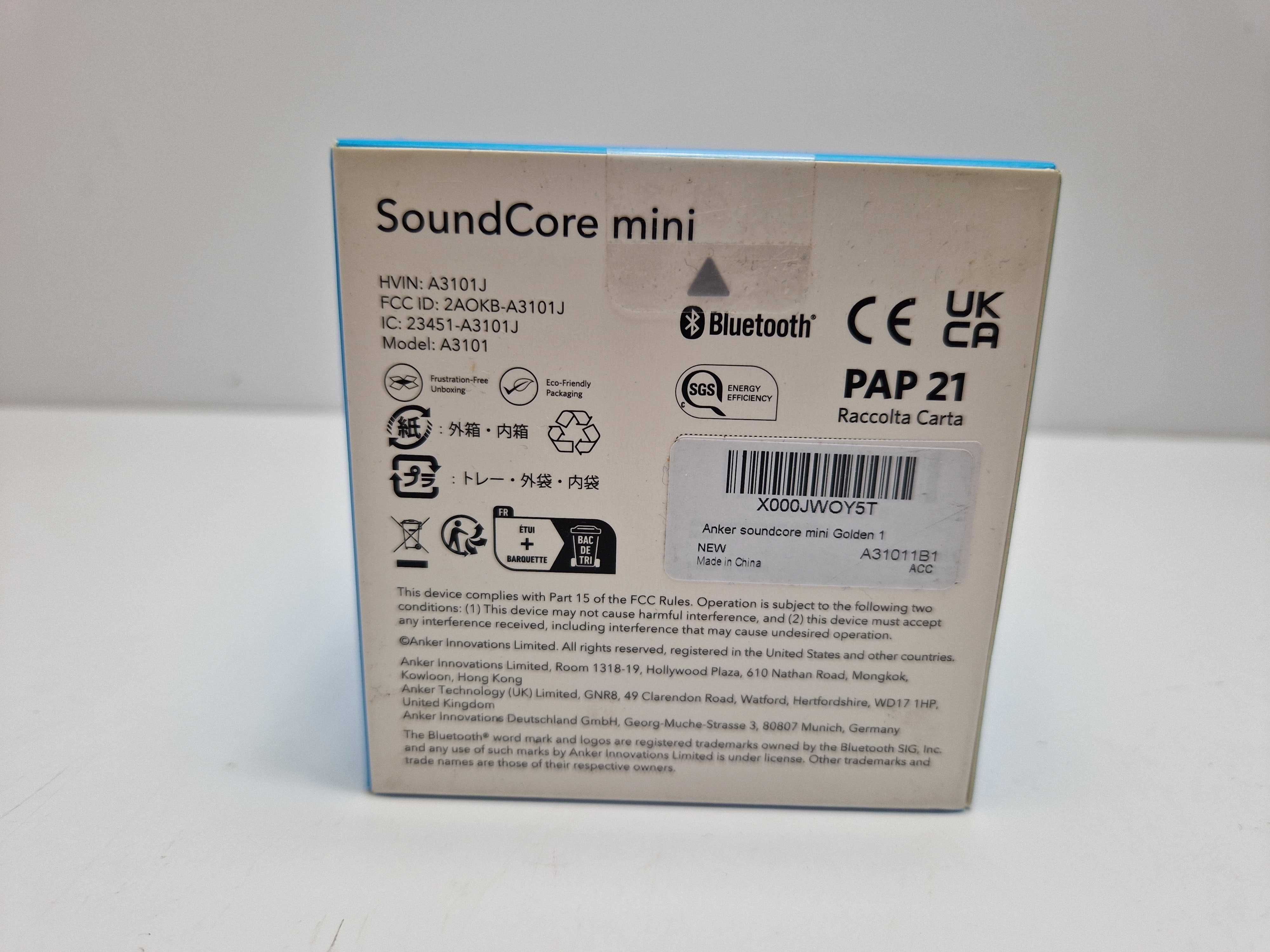Anker SoundCore mini A3101 przenośny głośnik Bluetooth złoty