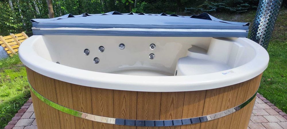 Balia 225cm GRANITCOAT Gorąca Beczka Hot Tub Hydromasaż PREMIUM