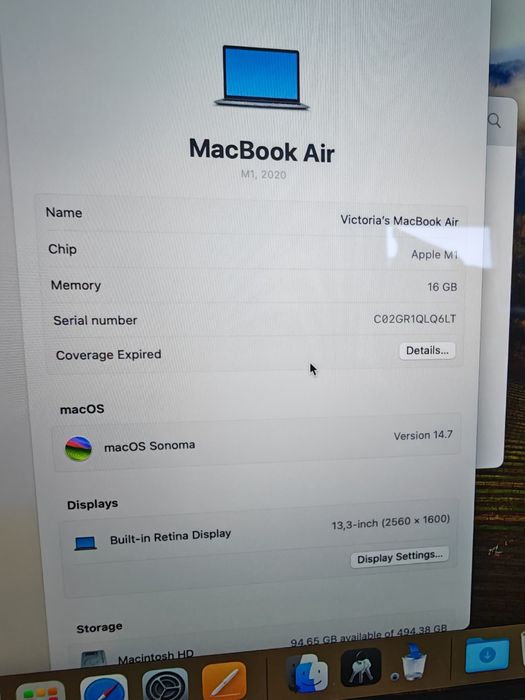 MacBook Air M1 16GB