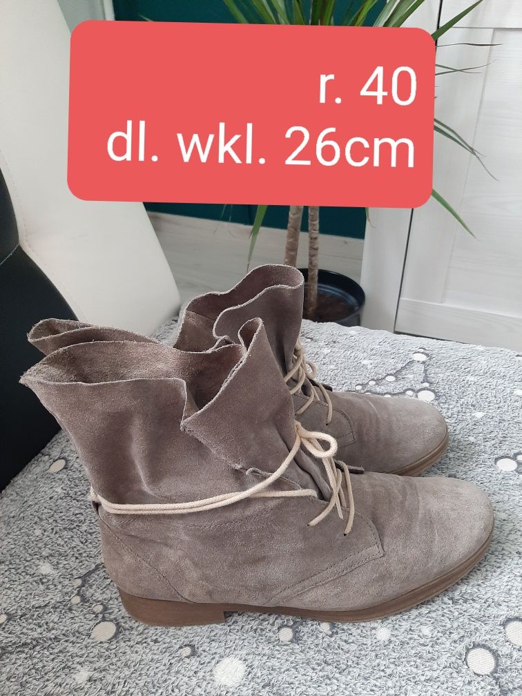 Skórzane buty Gabor r. 40 skóra naturalna w stanie idealnym