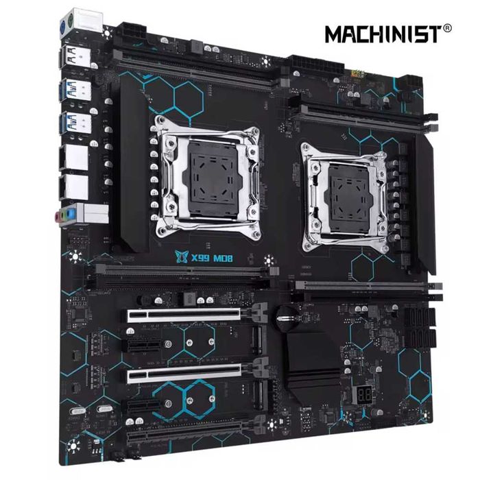 Machinist X99 MD8 (Dual LGA2011-3, Octa DDR4, USB 3.0, PCI-E 3.0 NVMe)