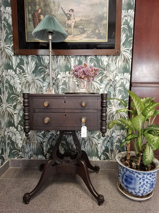 Mesa de Costura Século XIX (Estilo Império / Regência Tardia)