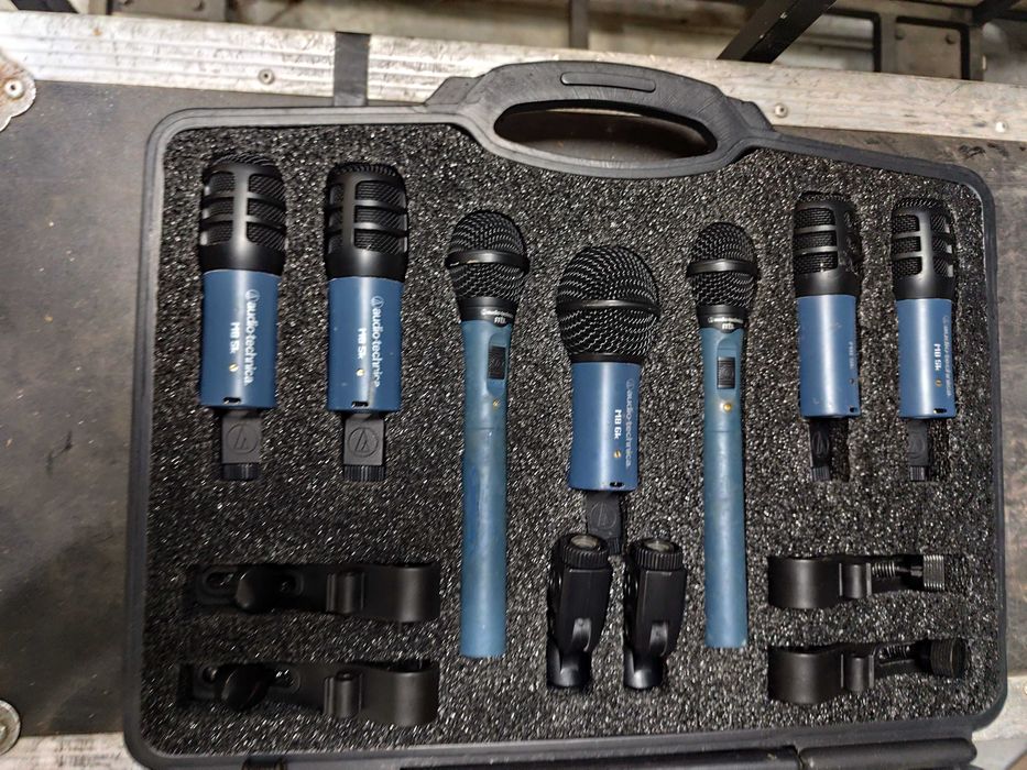 kit microfones bateria audio tecnica