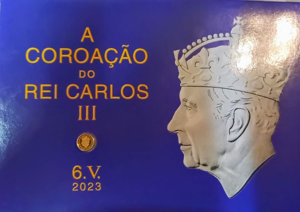 Moeda comemorativa Coroação Rei Carlos III - UK , ouro