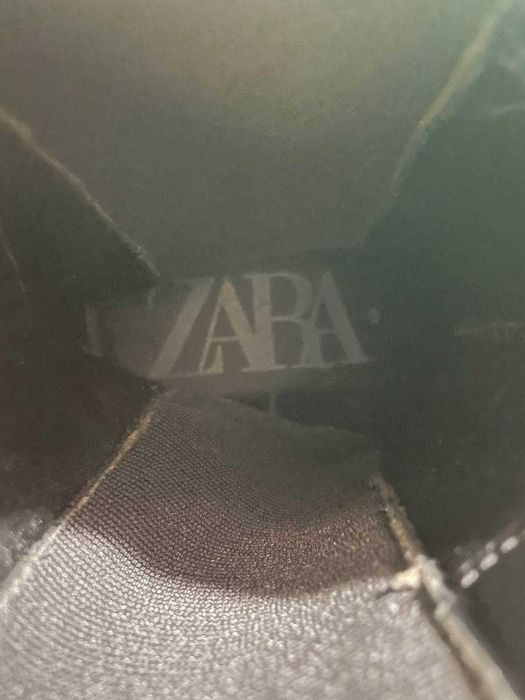 шкіряні черевики челсі zara