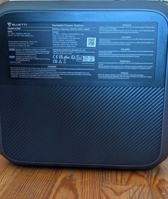 Bluetti AC180 1152Wh Европа LiFePO4