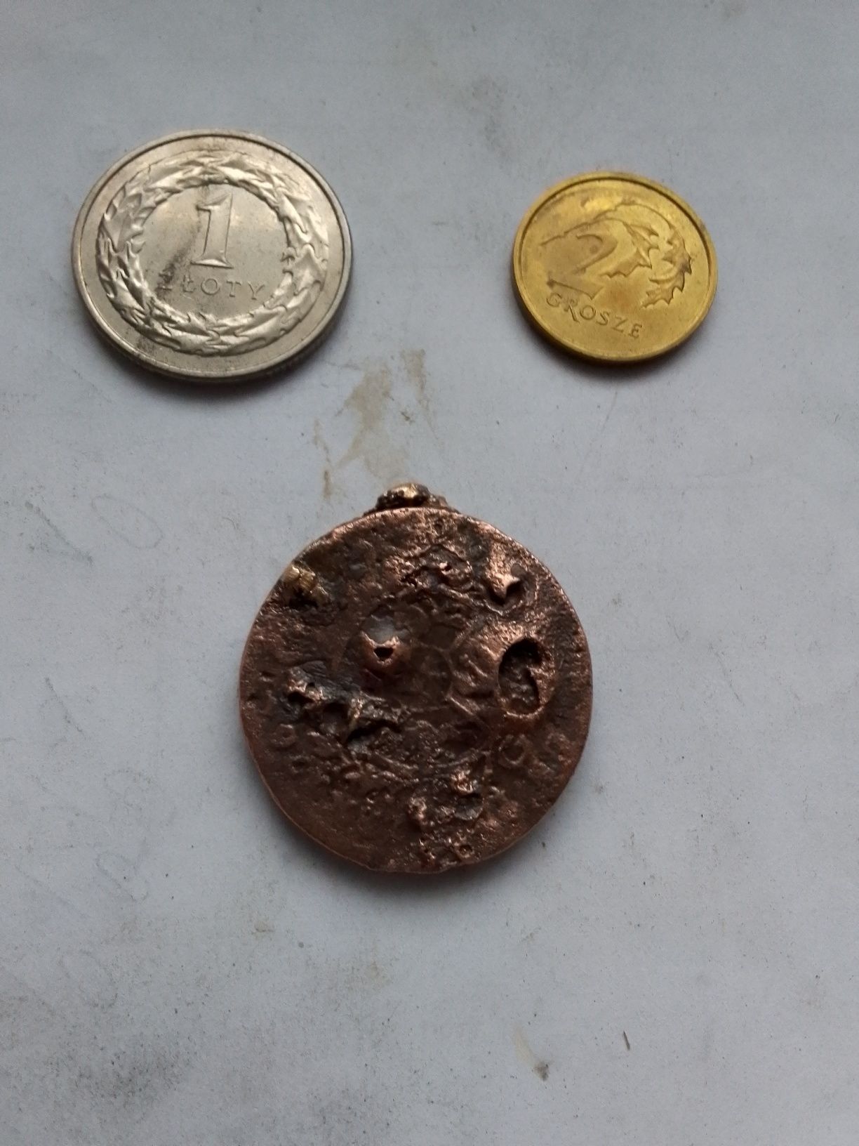 Monetą miedziana spaloną Poniatowskiego