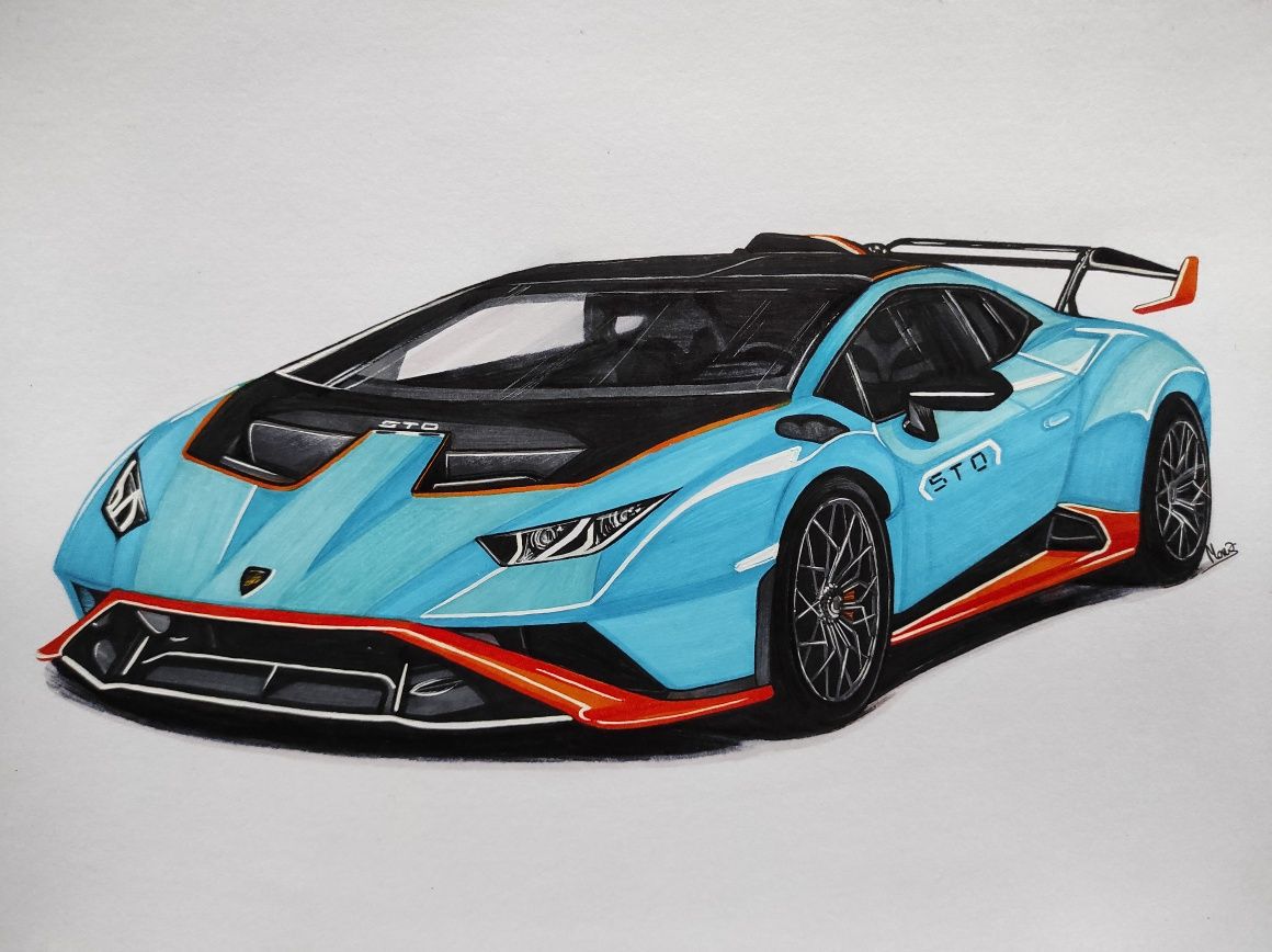 Rysunek Lamborghini Huracan ST0 Prezent