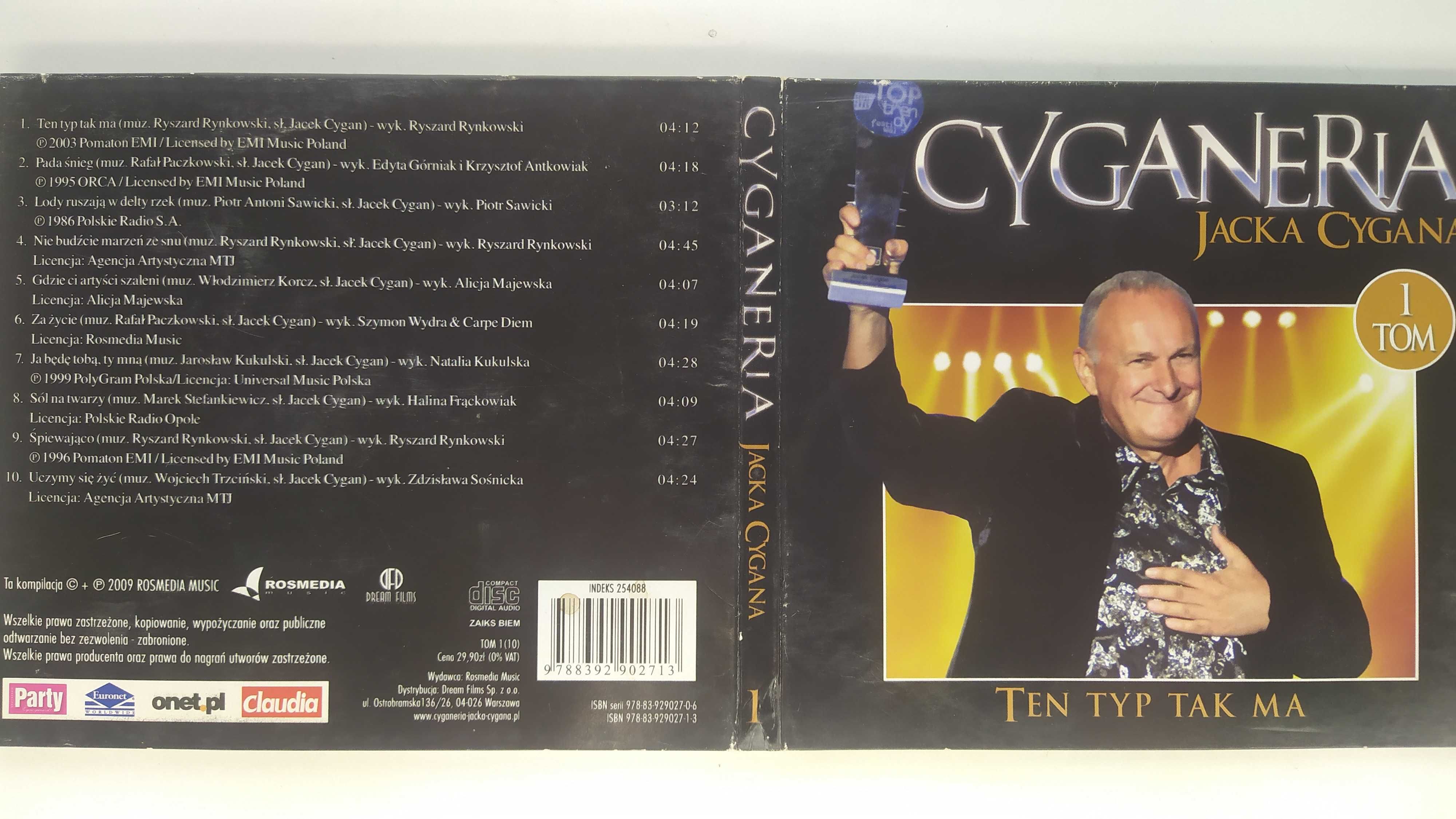 Cyganeria Jacka Cygana 1 TOM CYGAN Ten typ tak ma cd digipack mini
