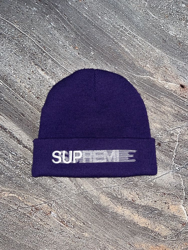 Шапка Supreme Motion Logo Beanie Purple ss20(rare)