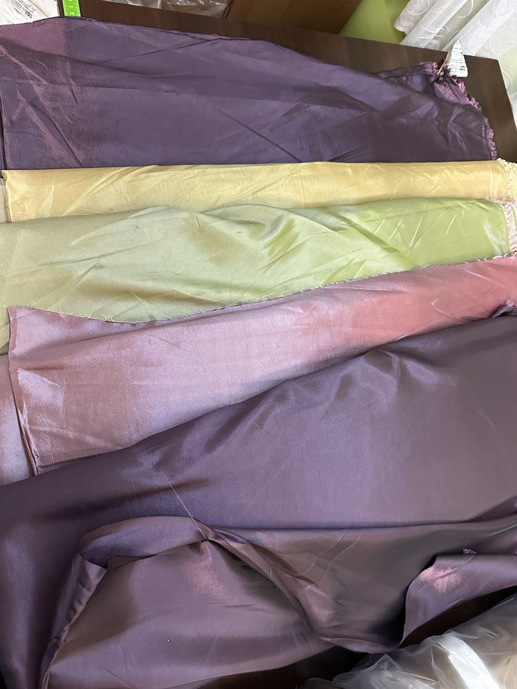Tkaniny dekoracyjne organza/kolorowy kresz/satyna/tafta różne kolory