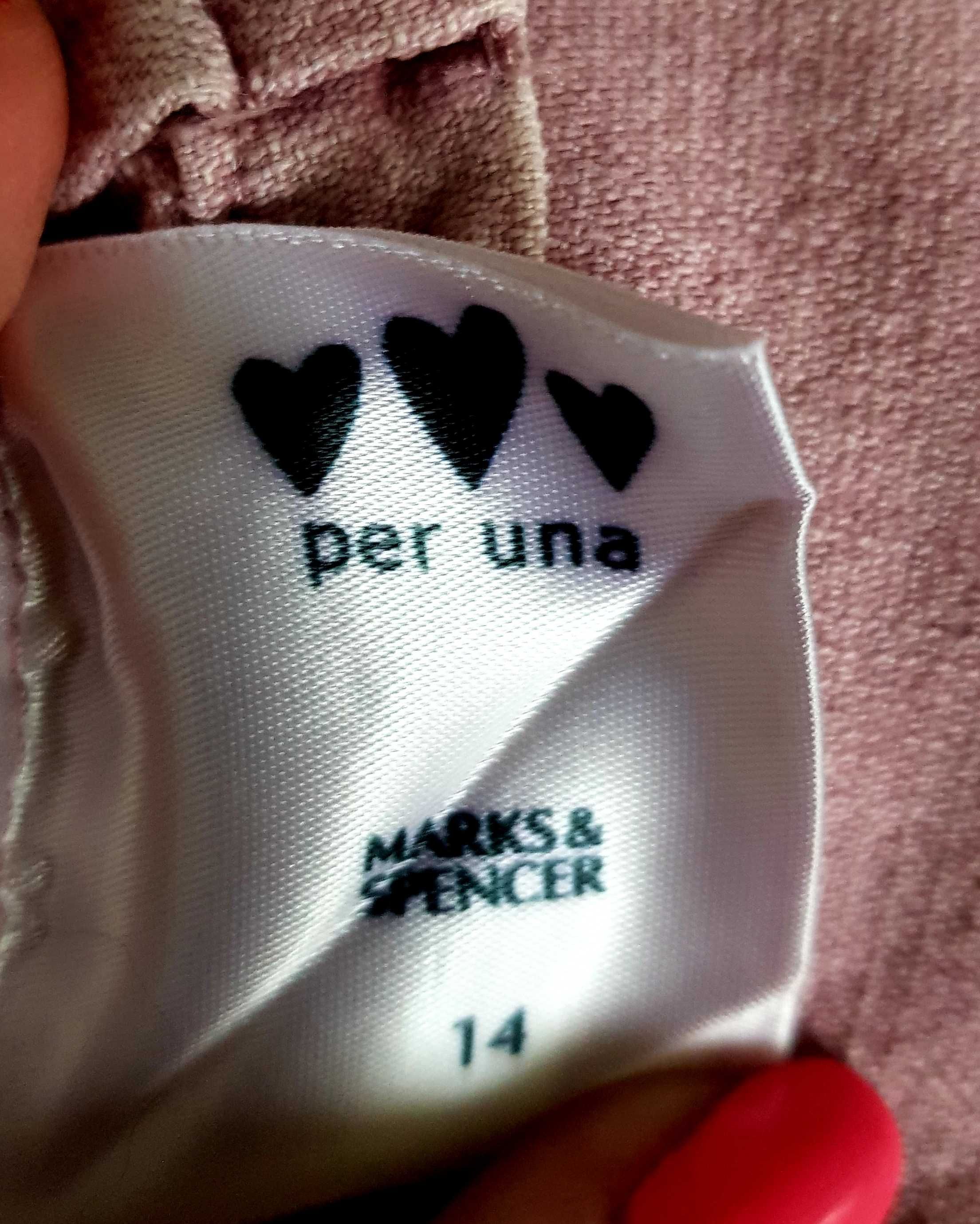 Żakiet Marks & Spenser rękawy 3/4  Pudrowy Róż rozm. 14