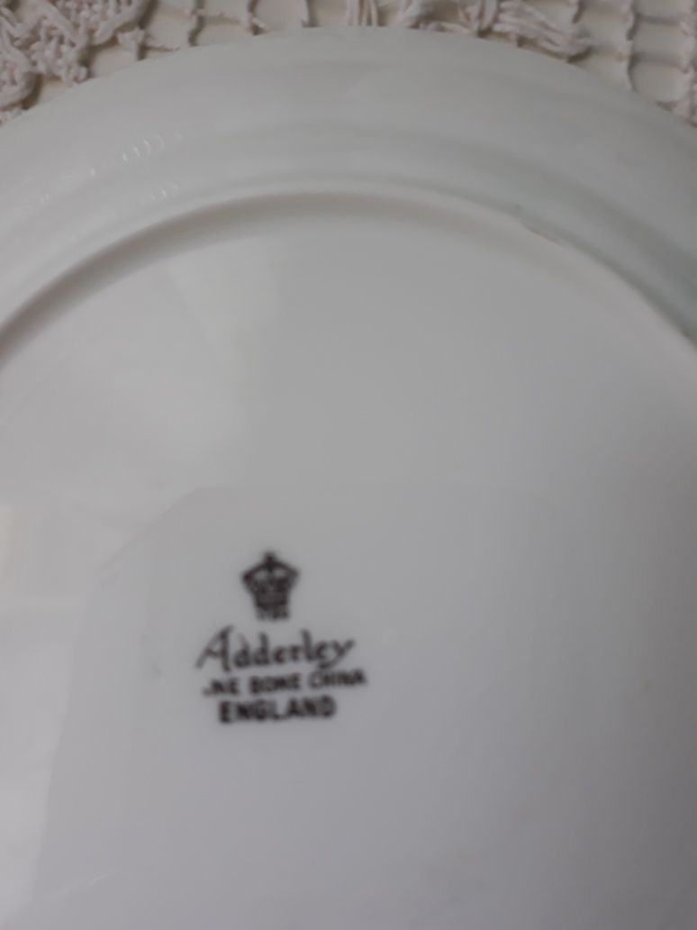 Angielski talerzyk deserowy Adderley Fine Bone China