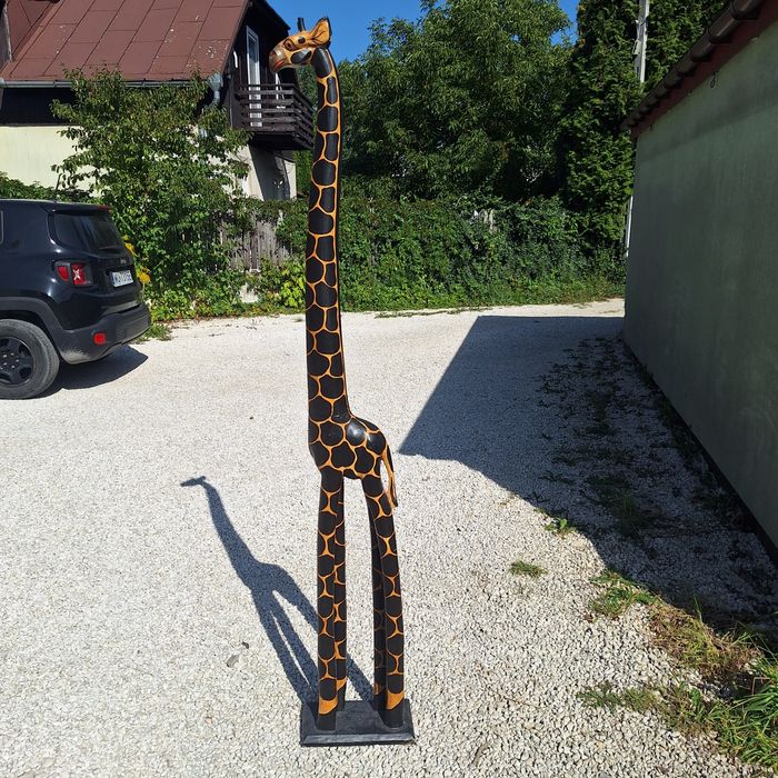 Żyrafa z drewna afrykańska 200 cm