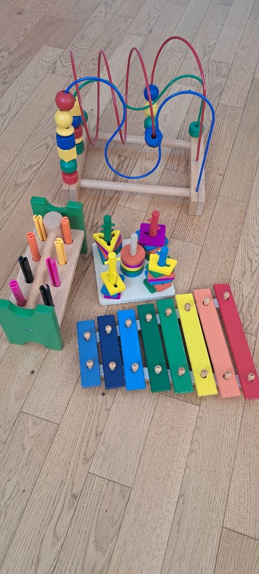 Ikea mule Montessori  drewniane przebijak labirynt