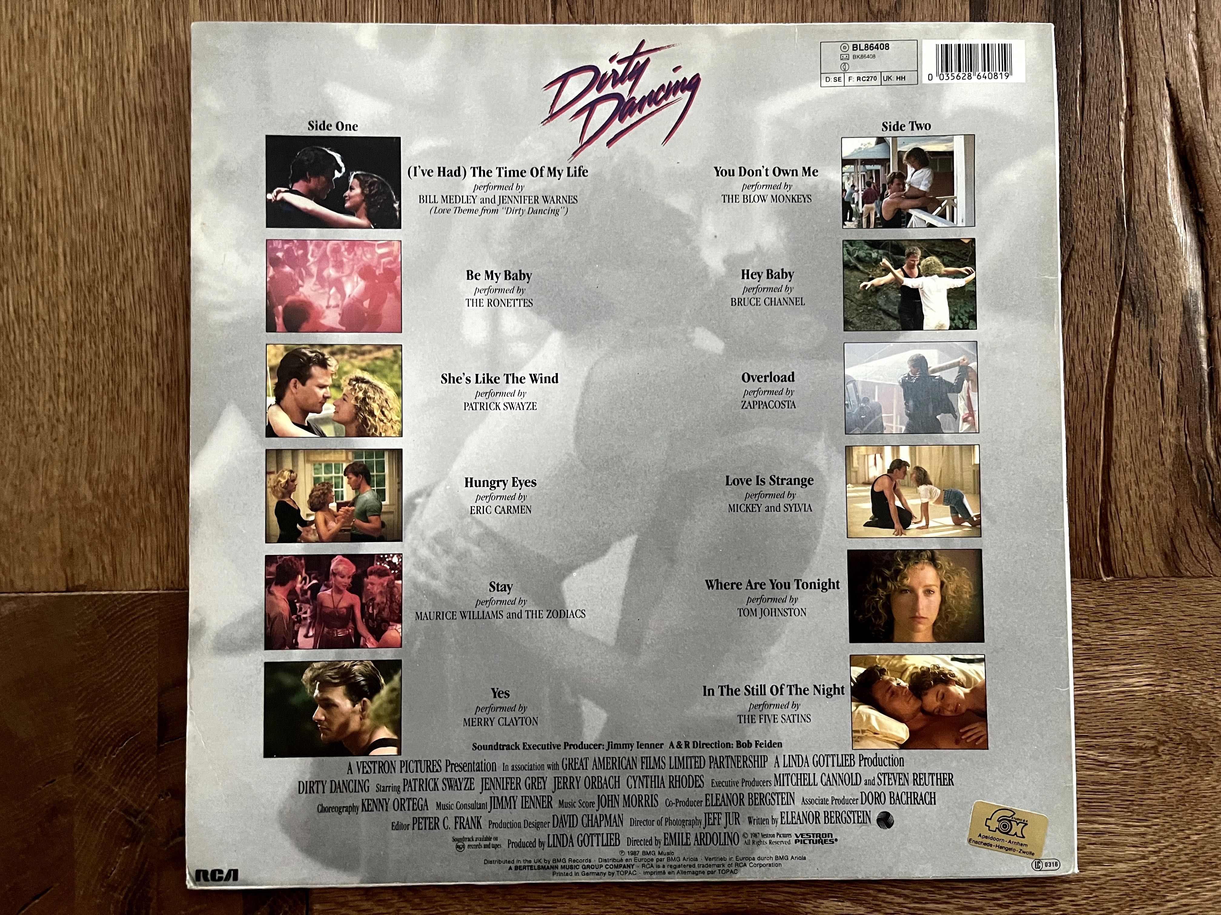 Dirty Dancing vinyl winyl Patrick Swayze Grey Rock & Roll Pop 1987 r.
