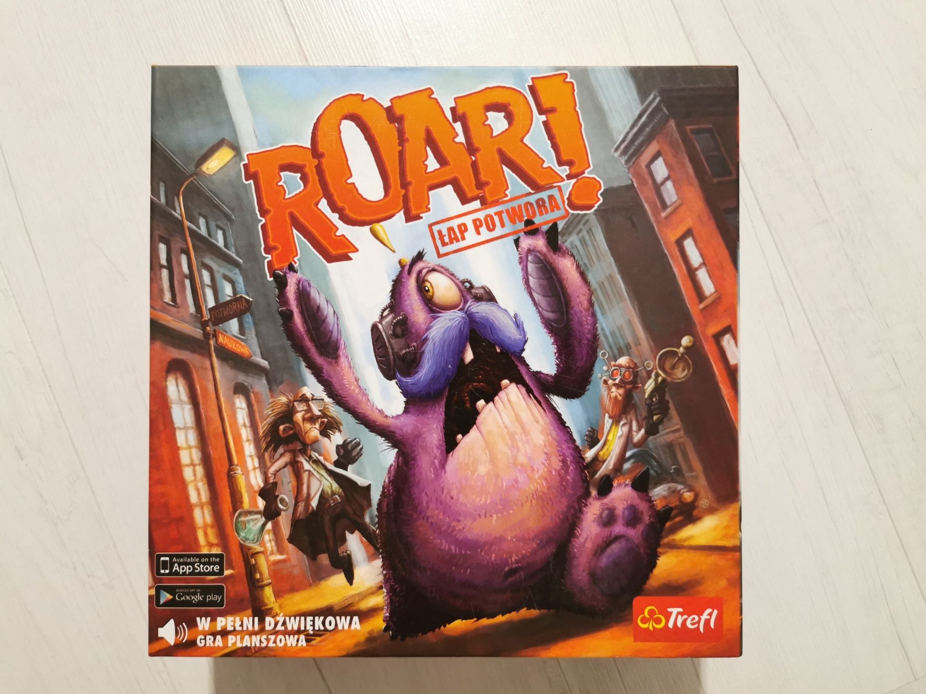 Gra rodzinna przygodowa Trefl ROAR Łap potwora planszowa multimedialna