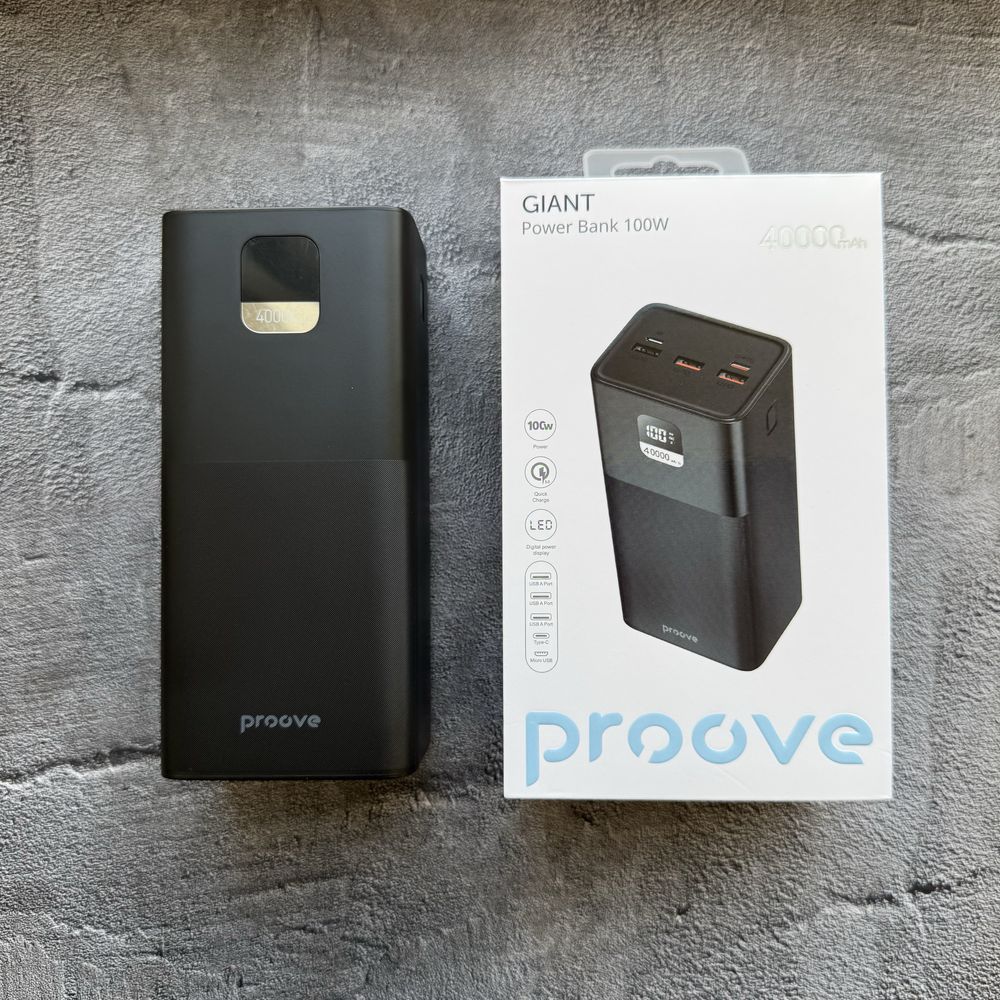 Power Bank Proove Giant 100W 40000mAh, Black