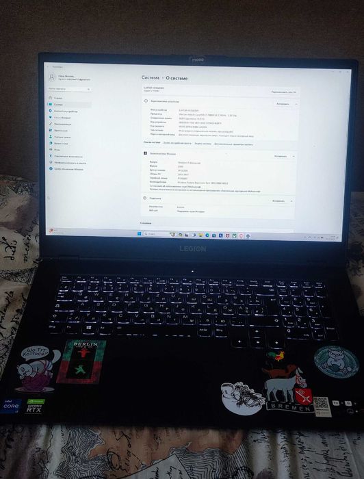 Ігровий ноутбук Lenovo legion 5 соre  i-7