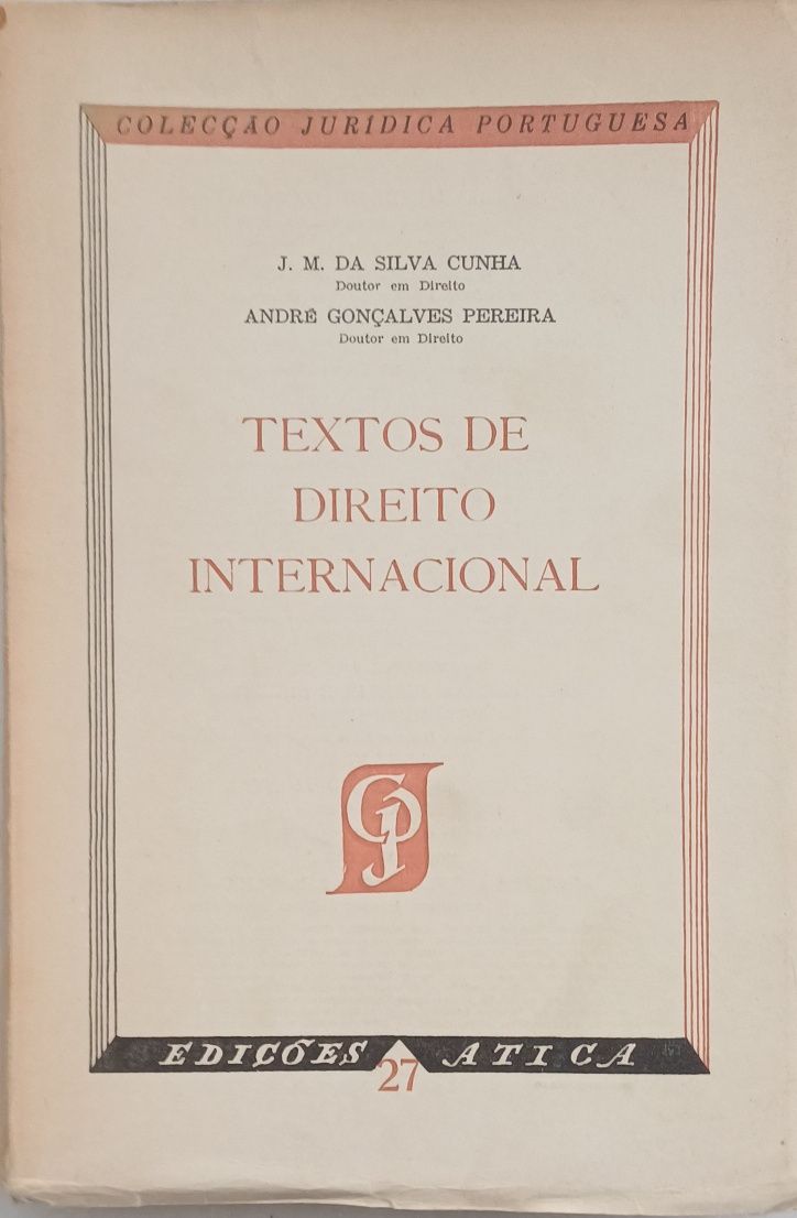 Direito Internacional Livro Antigo Raro