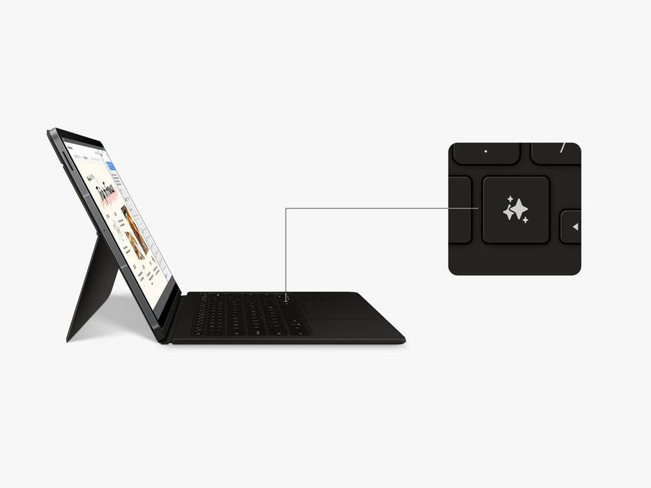 Samsung Book Cover Keyboard AI Key do Galaxy Tab S10 FE+ Black