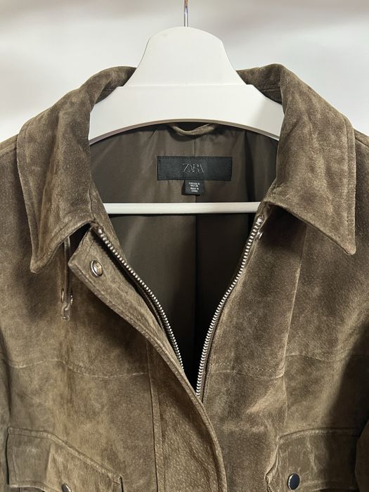 Kurtka ZARA zamsz naturalny - aktualna kolekcja