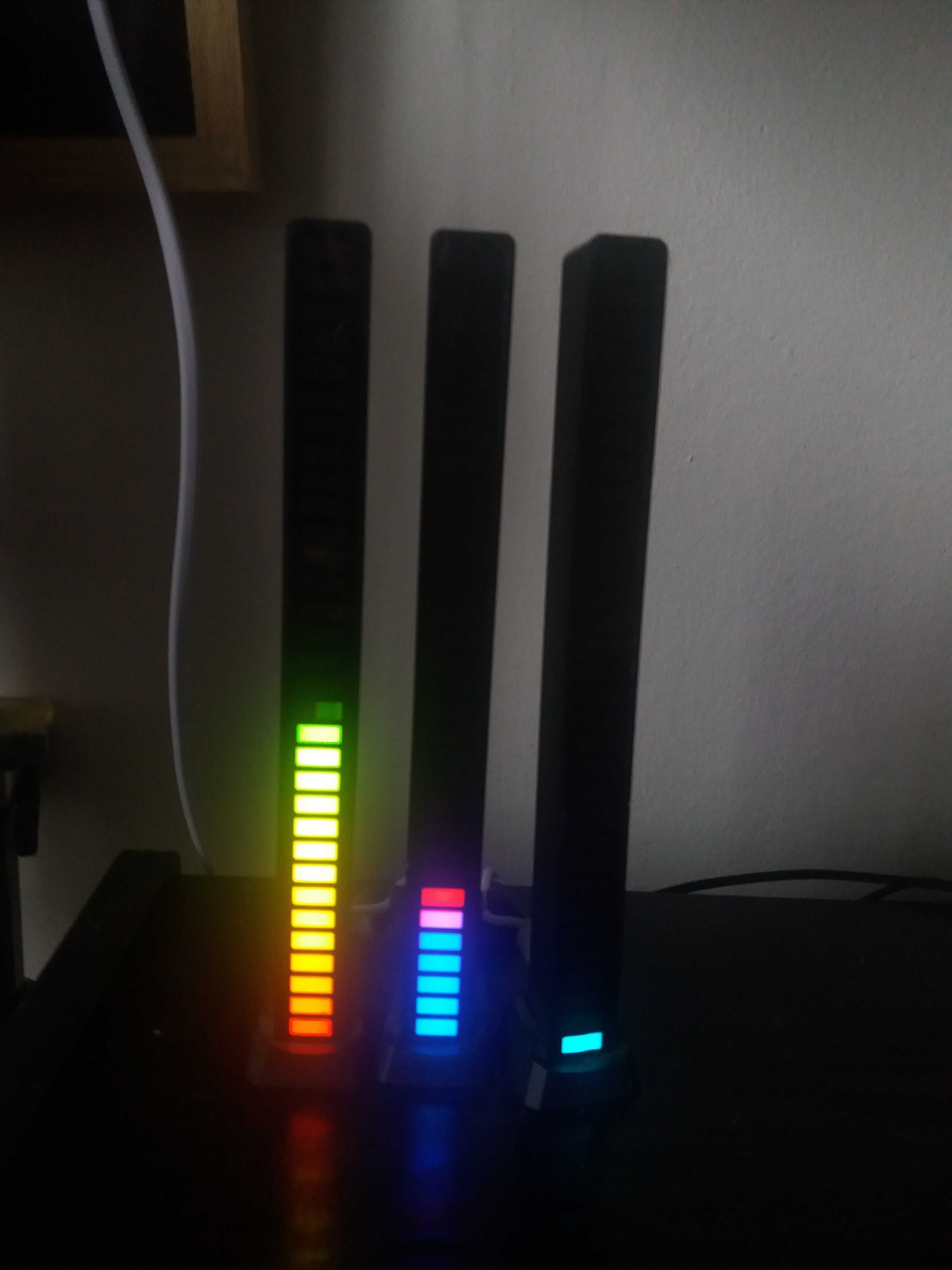 lampki RGB z czujnikami dźwięku