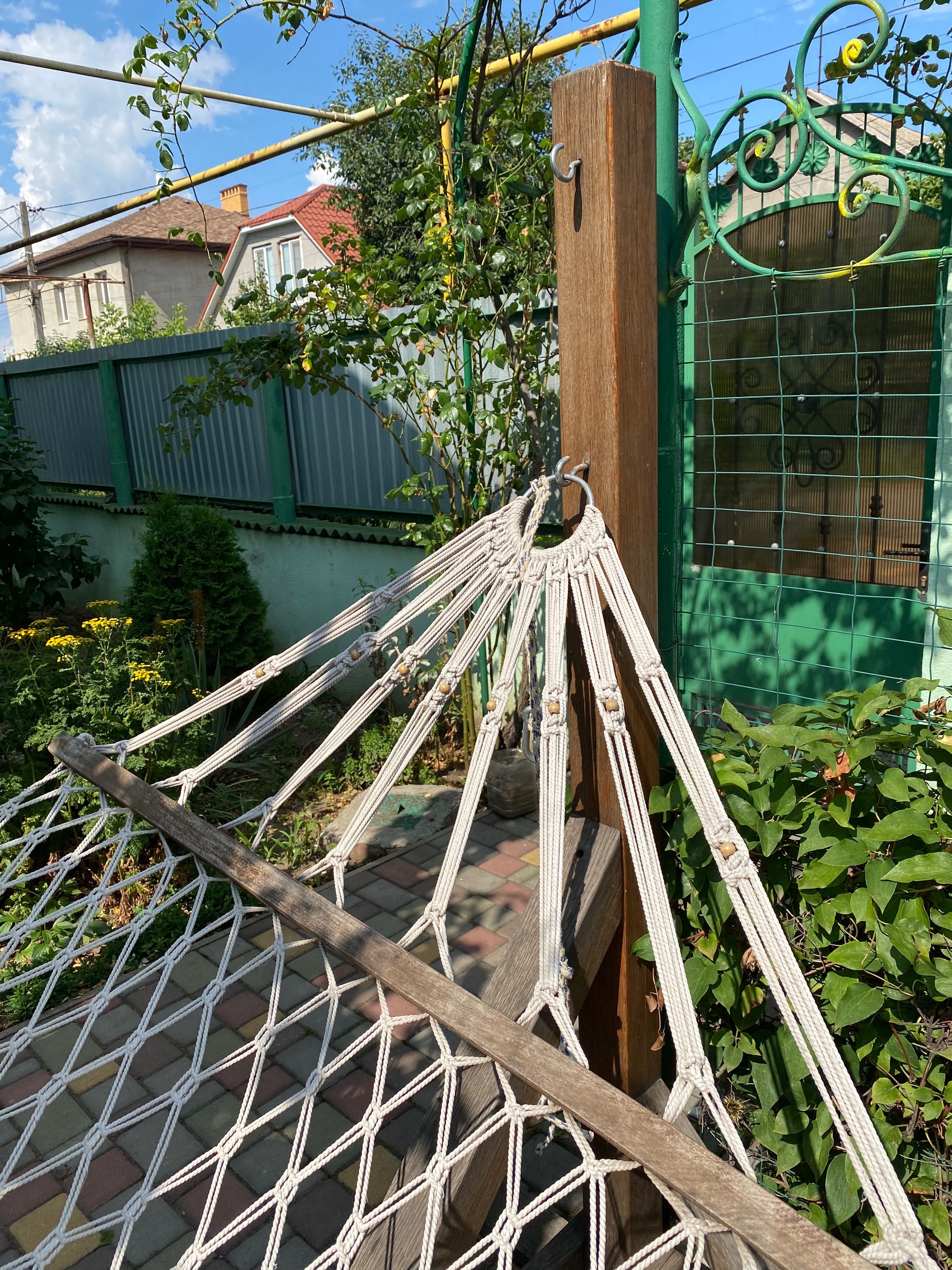 Гамак садовий плетений в комплекті зі стійкою