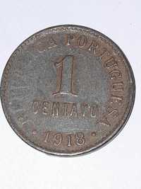 Moeda de 1 centavo de 1918.