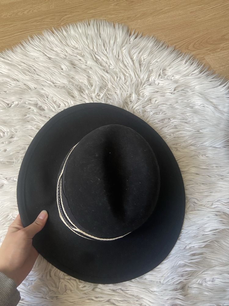 Nowy wełniany kapelusz czarny Parfois damski 100% wełna zimowy