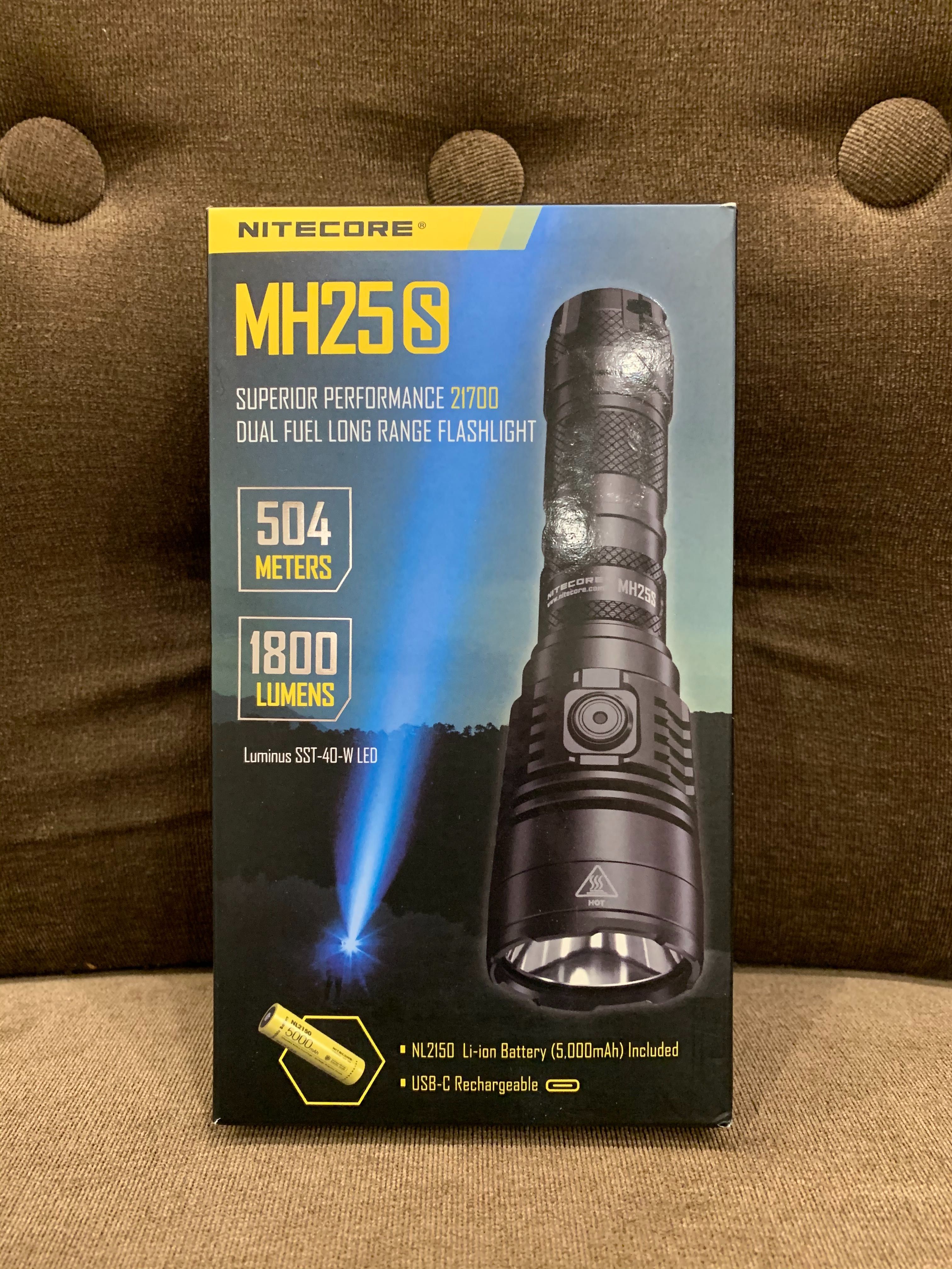 Nitecore MH25S З АКБ В комплекті/Тактичний далекобійний ліхтар/504метр