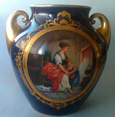Vaso Spherical Porcelana Fraureuth G.A. - 1917 /Troco