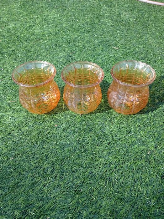 Szklane klosze do lampy PRL