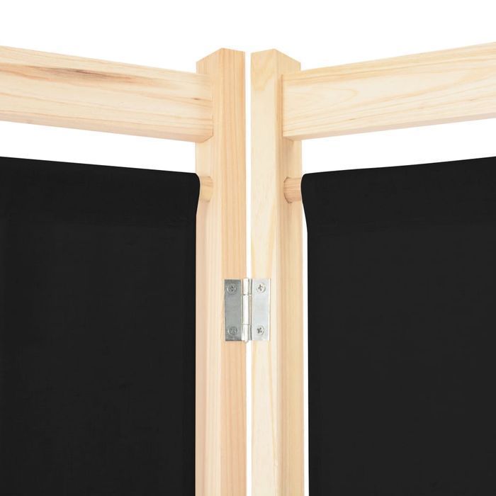 Vidaxl Parawan 4-Panelowy, Czarny, 160X170X4 Cm, Tkanina