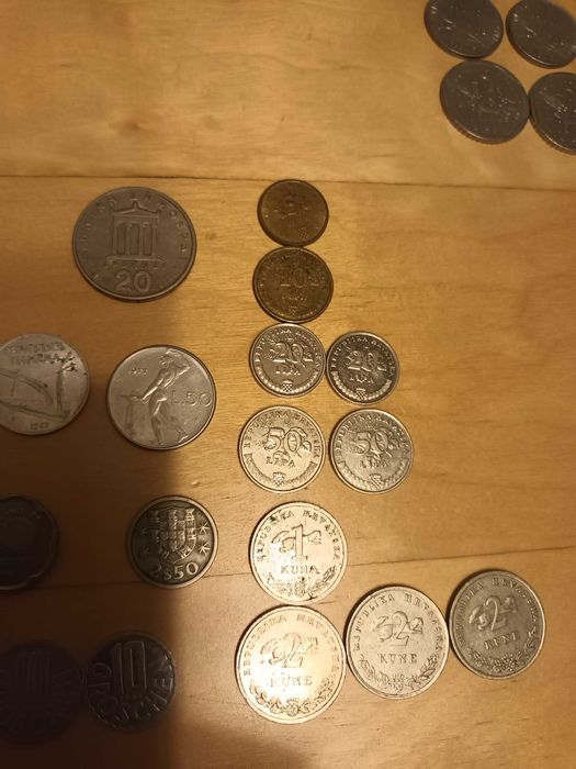 Zestaw monet Wlochy,Grecja ,Chorwacja,Austria,Hiszpa.Belgia,itd.