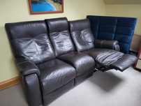 Sofa skórzana z 2 relaksami