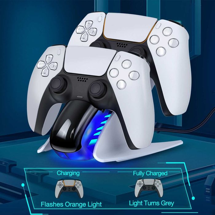 Зарядна станція для PS5 DualSense для двох джойстиків (геймпадів)
