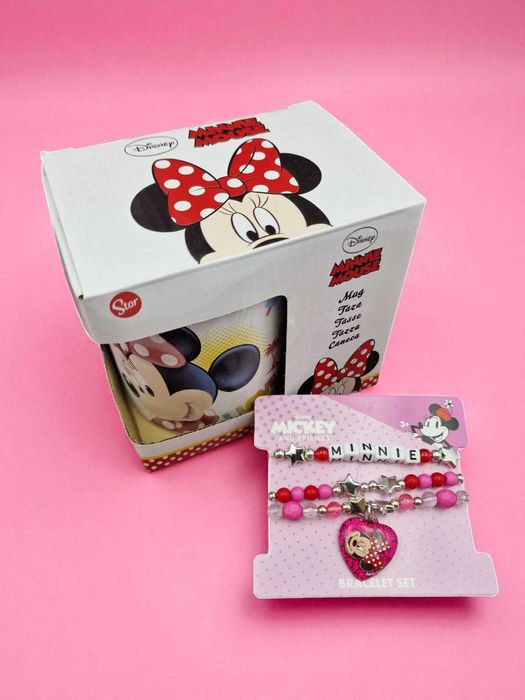 Zestaw Disney Minnie Mouse – kubek + komplet bransoletek
