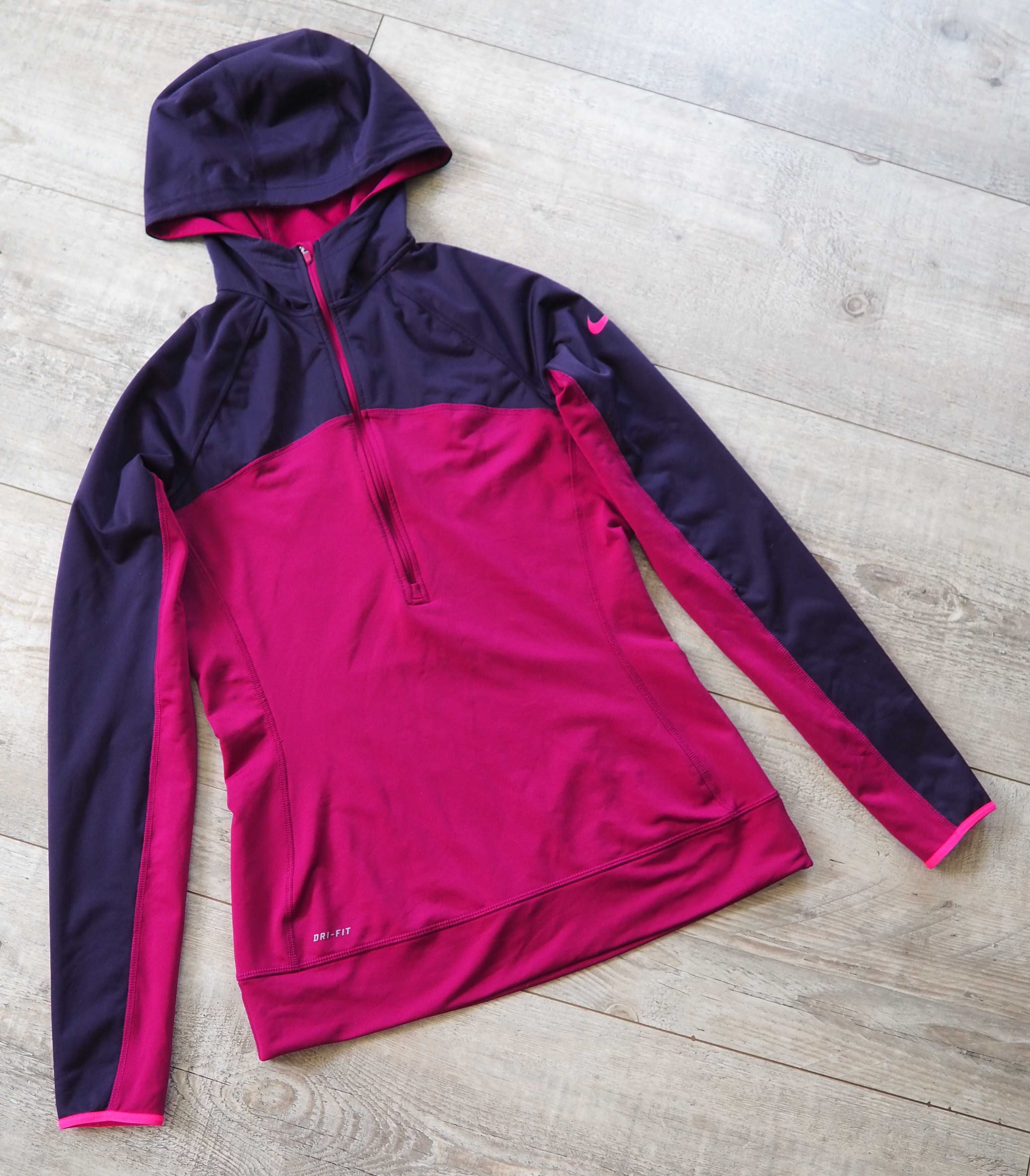 Nike_Pro hooded hyperwarm_DRI FIT_bluza damska_bieganie_M