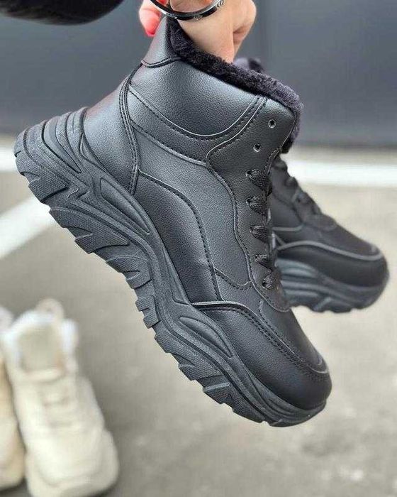 Черевики зимові чорні утеплені кросівки жіночі 36, 37, 38, 39, 40, 41