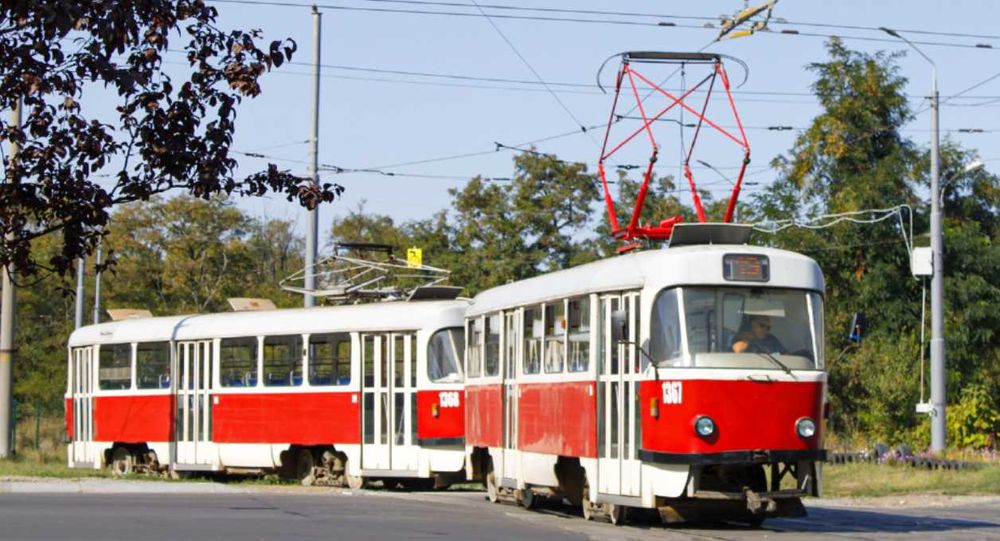 Трамвай Tatra T3SU, свет, автоинформатор, двери, м-т № 26, вагон №0408